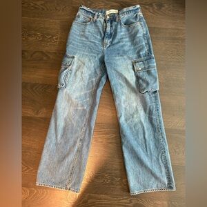 Denim Forum '90s High-Rise Loose Cargo Jeans